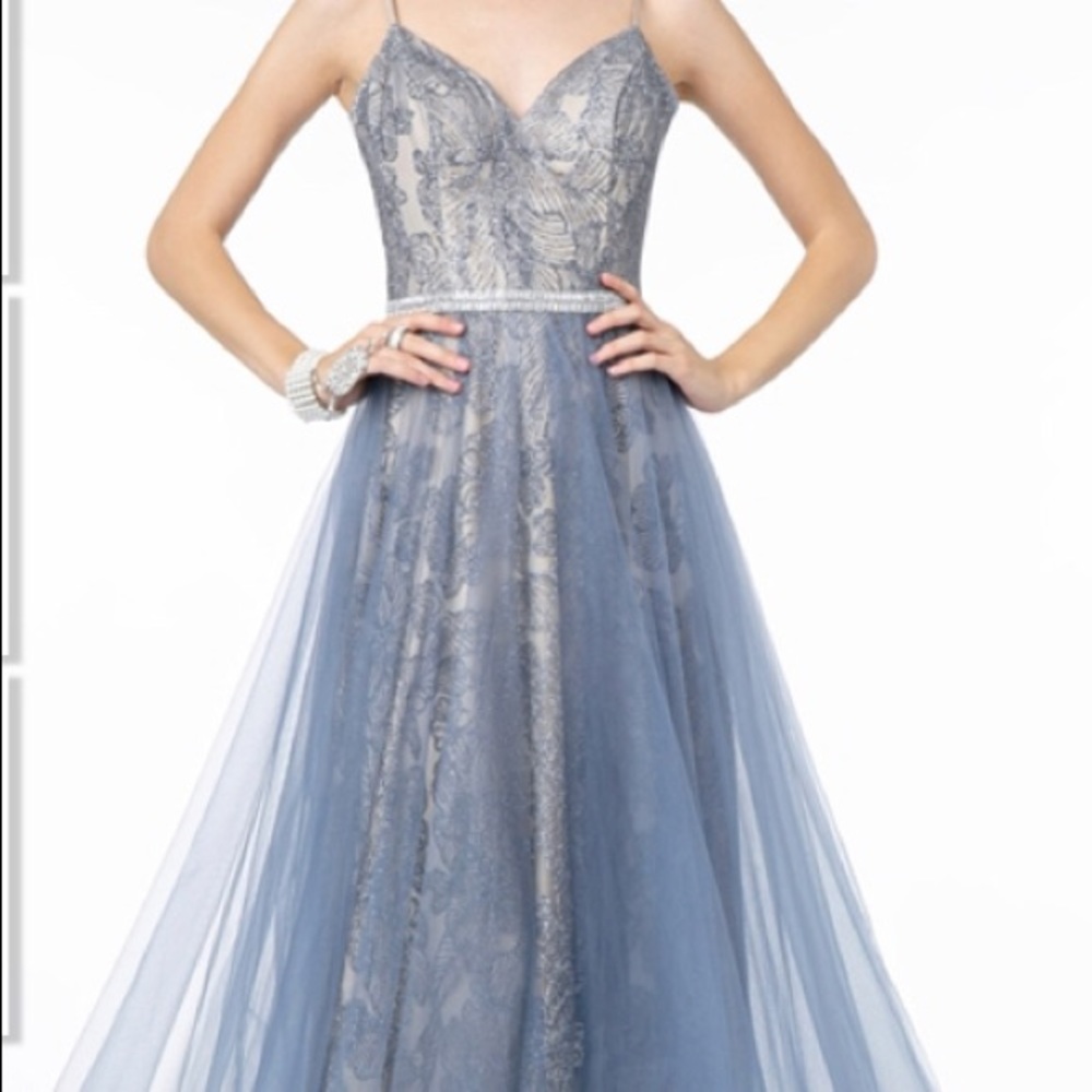 Glitter Mesh Spaghetti Strap Sweetheart A-Line